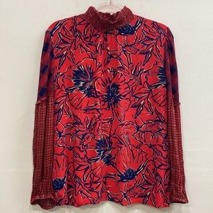 Blank London Floral Women's Top Puffed Sleeves Large